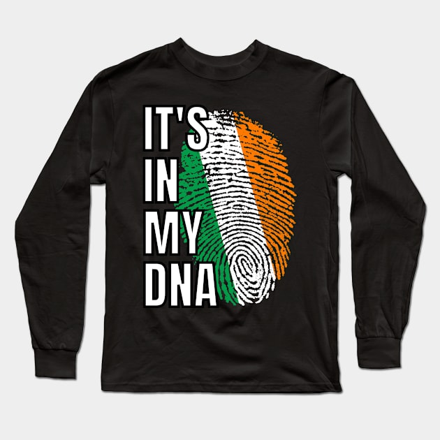 Proud of Your Irish Ancestry Its In My DNA Ireland Flag Thumbprint Long Sleeve T-Shirt by teeshirtmarket